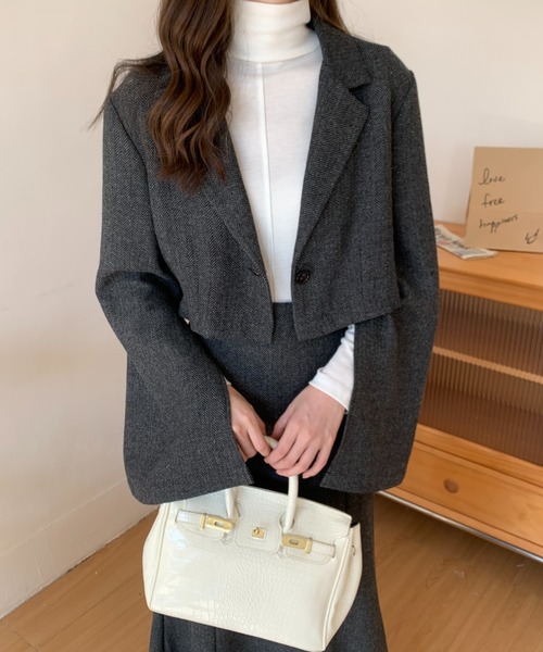 ABITOKYO セットアップ スリットショート丈テーラージャケット