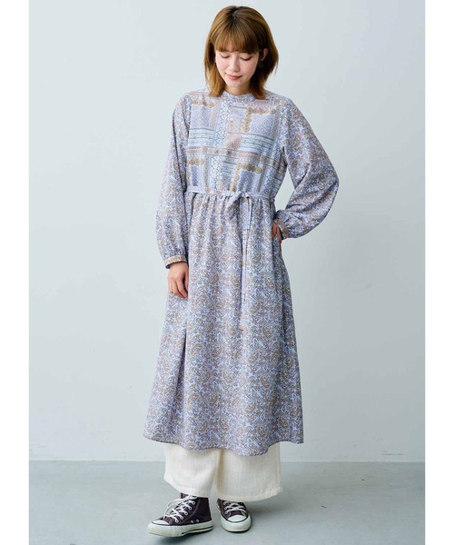 MEDE19F（メデジュウキュウ） ワンピース 変形ペイズリープリントの