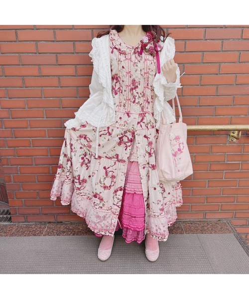 スカート グラデーションフリルスカート PINK