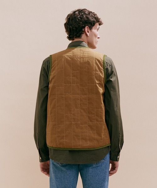 ラベンハム アンワディッド ソーンハム ジレ　中綿無しベスト　メンズ　36 緑系 LAVENHAM（ラベンハム） ベスト ジレ UNWADDED GILET MENS