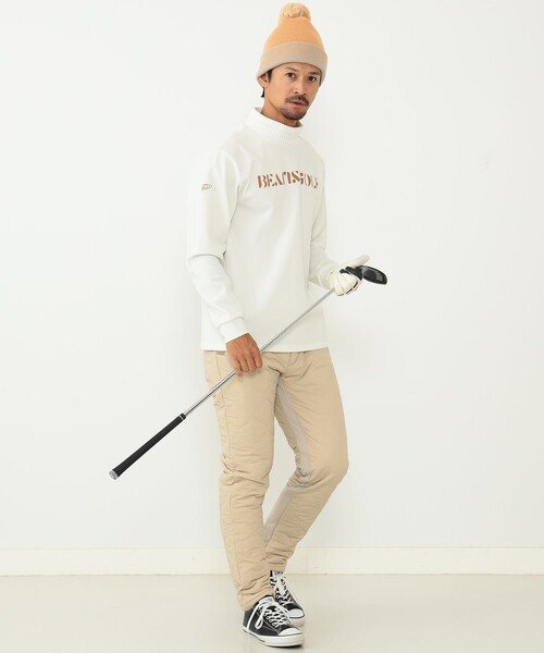 tシャツ Tシャツ BEAMS GOLF ORANGE LABEL / ニットリブ モックネック プルオーバー BEAMS GOLF ORANGE LABEL ニットリブ モックネック