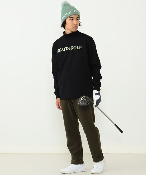 tシャツ Tシャツ BEAMS GOLF ORANGE LABEL / ニットリブ モックネック プルオーバー BEAMS GOLF ORANGE LABEL ニットリブ モックネック