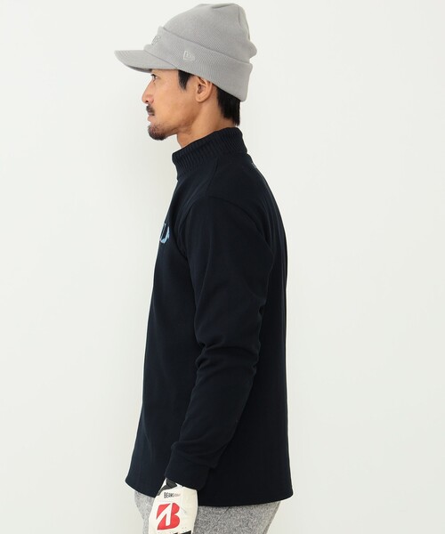 tシャツ Tシャツ BEAMS GOLF ORANGE LABEL / ニットリブ モックネック プルオーバー BEAMS GOLF ORANGE LABEL ニットリブ モックネック