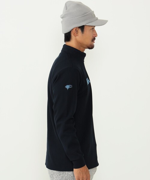 tシャツ Tシャツ BEAMS GOLF ORANGE LABEL / ニットリブ モックネック プルオーバー BEAMS GOLF ORANGE LABEL ニットリブ モックネック