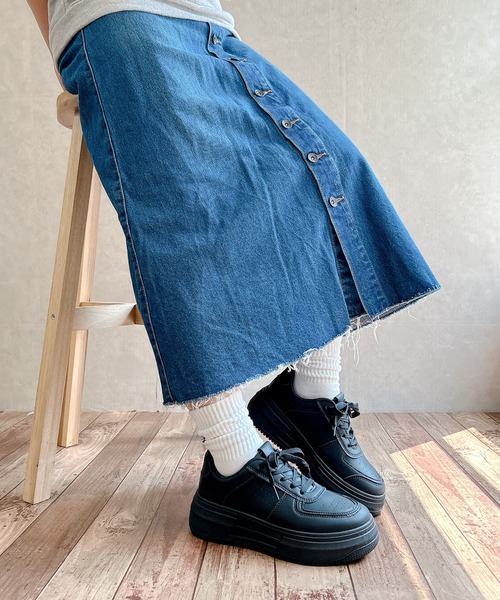 Noubel Voug Relax スニーカー シンプルデザイン厚底レース