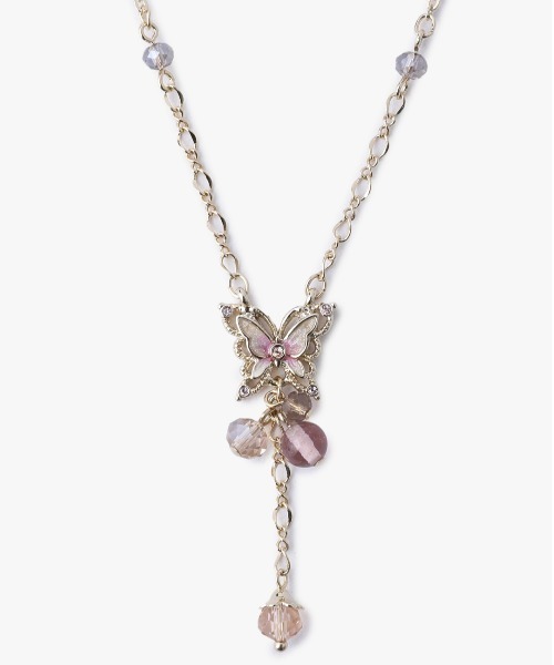 ANNA SUI ネックレス 蝶 バラモチーフ 2点セットネックレス