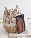 かごバッグ カゴバッグ かごバッグ レース シ...の詳細画像4