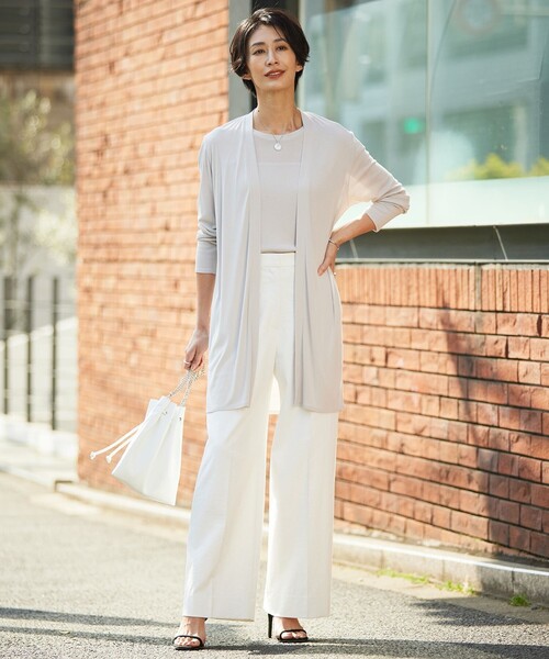 ☆【美品】ICBロングカーディガン☆ ICB（アイシービー） カーディガン 「接触冷感・洗える」PINION ロング