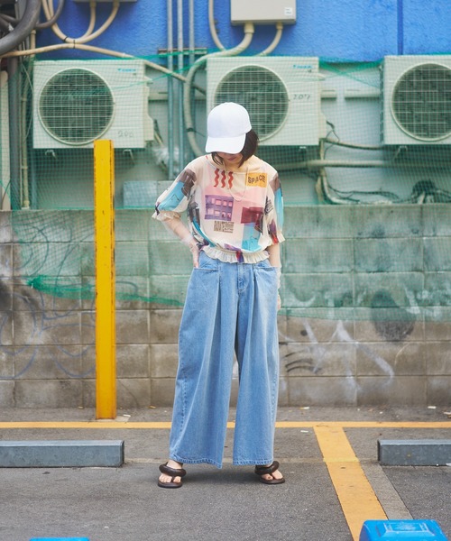 Peoplestyle Baggy Jeans ワイドパンツ ジーンズ MIDVEIN（ミッド 