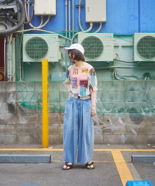 GIVENCHY CARGOBOOT デニムジーンズ Givenchy Loose fit cargo pants in marble denim - SENSER