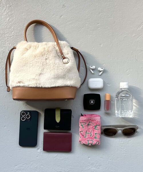 組曲（KUMIKYOKU） ショルダーバッグ バッグ ファーバケットコンビ