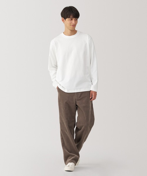 無印良品（MUJI） tシャツ 紳士 起毛クルーネック長袖Tシャツ メンズ