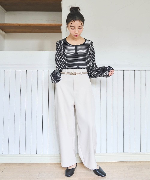 mil パンツ 「5サイズ展開」美シルエットカーブパンツ