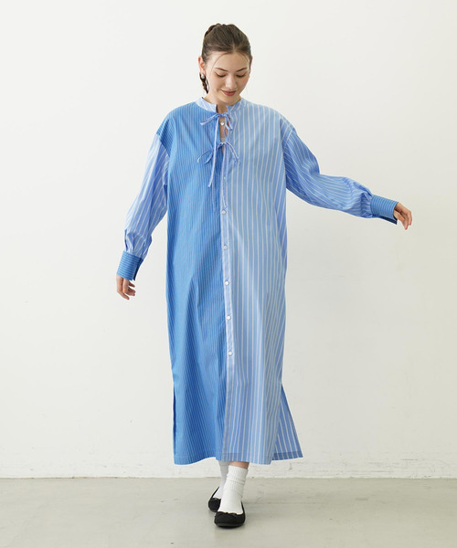 MILKFED.（ミルクフェド） ワンピース STRIPED SKIPPER DRESS