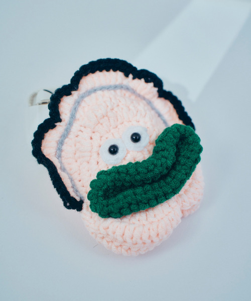 ポーチ 「macaroni edge/マカロニエッジ」毛糸のマスコット 牡蠣ポーチ レディース メンズ | macaroni edge | 01