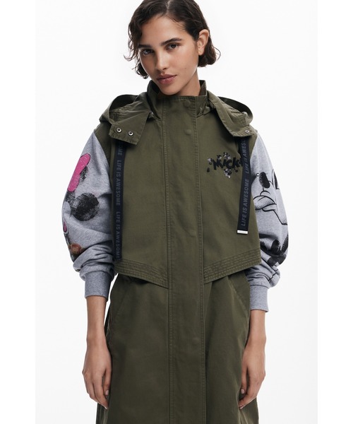 1回着 Desigual Disny ミッキーコラボ モッズコート 1回着 Desigual Disny ミッキーコラボ モッズコート