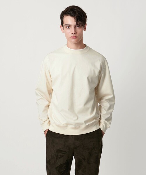 UNITED ARROWS - チャコールグレー　ショート丈　スウェット　トレーナー　長袖　コットン天竺　秋冬 チャコールグレー ショート丈 スウェット トレーナー 長袖