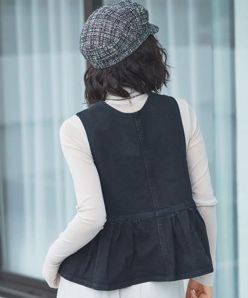 SOMETHING（サムシング） ペプラムデニムビスチェ レディース