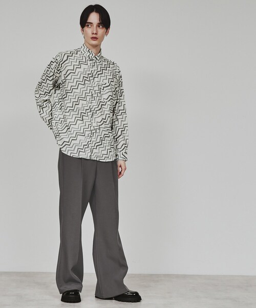 シャツ 幾何学柄シャツ メンズ レディース