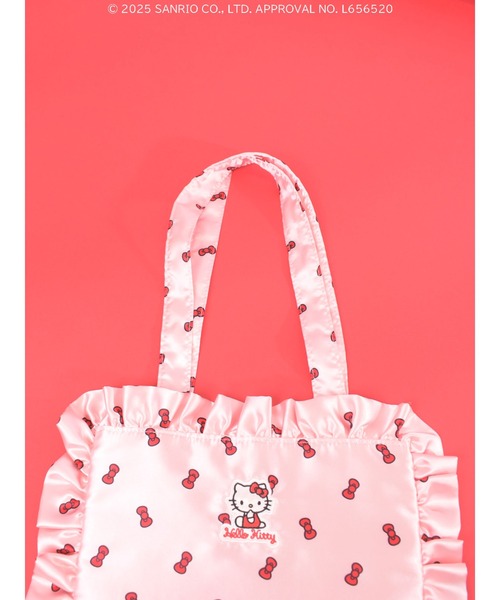 リボン柄バック sanrio トートバッグ 「HELLO KITTY」リボン柄トートバッグ