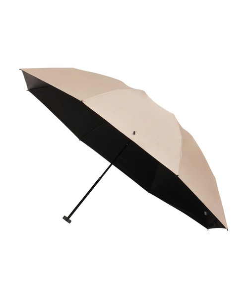 【新品】ポロラルフローレン　軽量　折り畳み日傘　晴雨兼用　ベージュ 軽量】POLO RALPH LAUREN 晴雨兼用日傘 折りたたみ傘 PP刺繍
