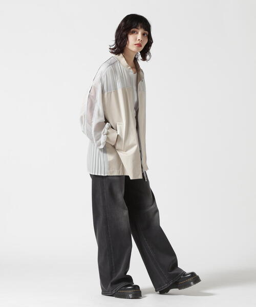 アウラアイラ　　3.2万円　変形　コンビネーション　デニムジャケット DENIM COMBINATION BLOUSON — aulaaila