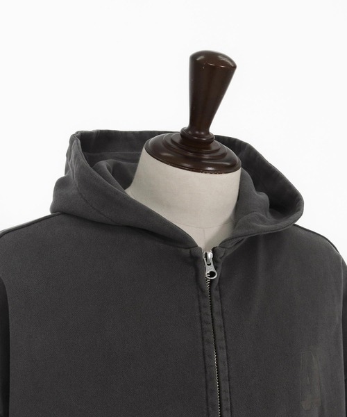 パーカー 「ADAMPATEK/アダムパテック」pigment dyeing zip hoodie/ピグメント染めジップパーカー レディース メンズ ADAMPATEK/アダムパテック】logo zip up hoodie / ロゴ刺繍