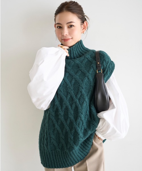 Mila Owen 「Mila Owen」 ノースリーブニット 0 ベージュ