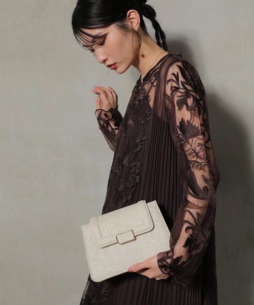 Kana ハンドバッグ 3WAY 上品 ラメバッグ 結婚式 お呼ばれ