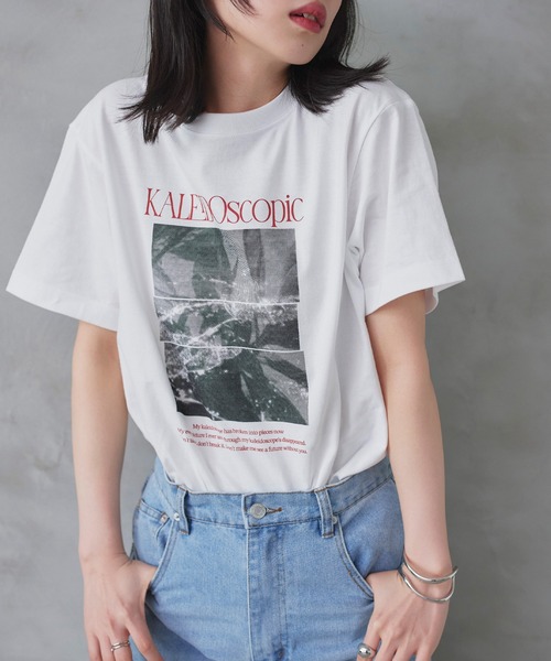 LIAN tシャツ フォトプリントオーバーサイズKAREIDOscopicT