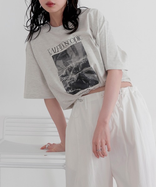 LIAN tシャツ フォトプリントオーバーサイズKAREIDOscopicT