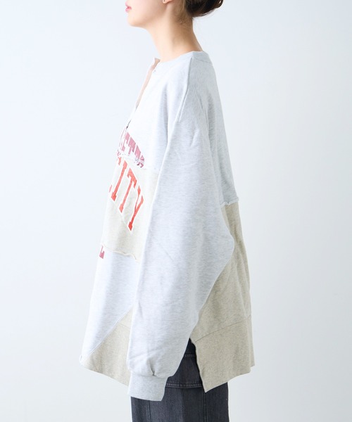 「etsinta」 スウェットカットソー ONE SIZE ライトグレー レディース etsinta 「etsinta」 スウェットカットソー ONE SIZE ライト