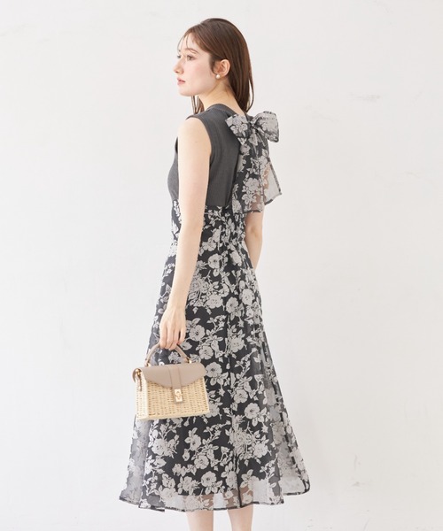 tocco closet ワンピース 「ZOZO限定」バックリボンシアー
