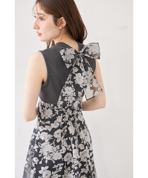 tocco closet ワンピース 「ZOZO限定」バックリボンシアー