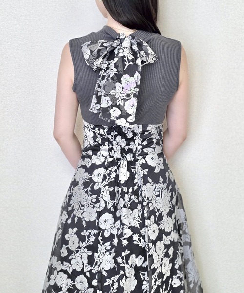 tocco closet ワンピース 「ZOZO限定」バックリボンシアー