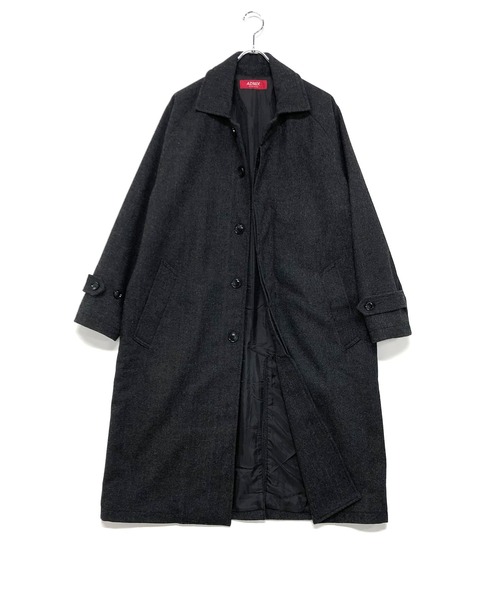 「A.S.M」 ステンカラーコート L チャコールグレー メンズ_画像6