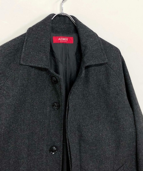 「A.S.M」 ステンカラーコート L チャコールグレー メンズ_画像7