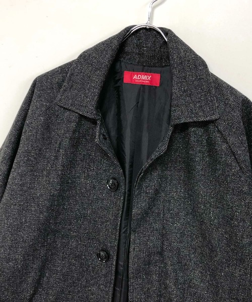 「A.S.M」 ステンカラーコート L チャコールグレー メンズ_画像8