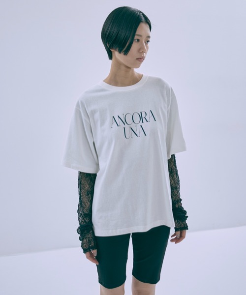 EN NEUME tシャツ Cut Lace 2Way Shirred Pullover レディース