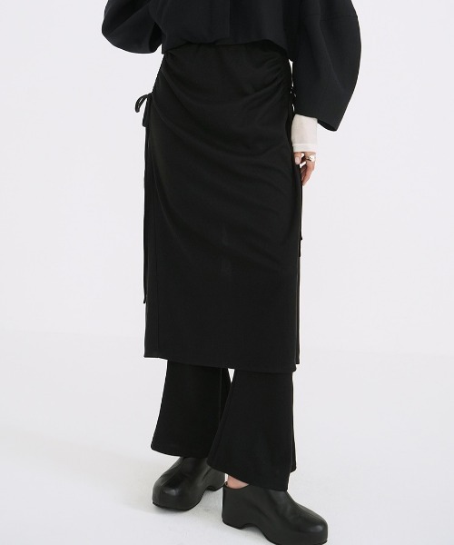 CLANE（クラネ） パンツ CLANE PANTS LAYRED SIDE SHIRRING SKIRT