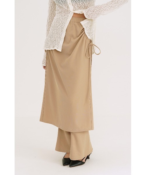 CLANE（クラネ） パンツ CLANE PANTS LAYRED SIDE SHIRRING SKIRT