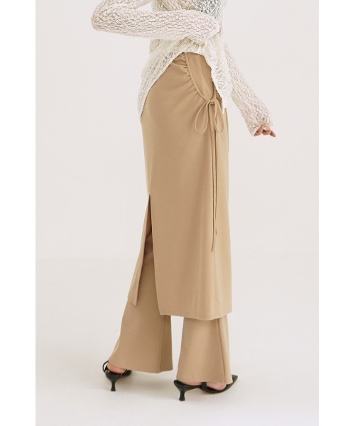 CLANE（クラネ） パンツ CLANE PANTS LAYRED SIDE SHIRRING SKIRT