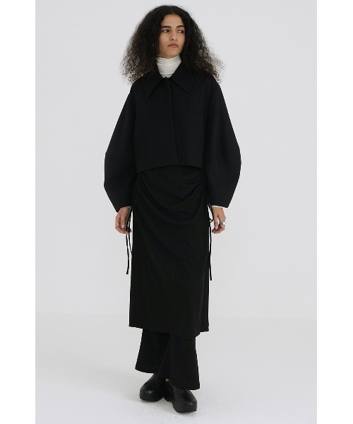 CLANE　SIDE PLEATS T-SHIRT　定価24200円 CLANE（クラネ） パンツ CLANE PANTS LAYRED SIDE SHIRRING SKIRT