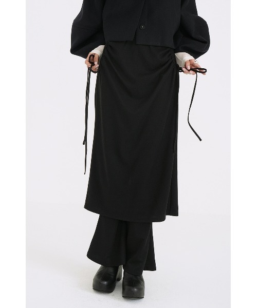 CLANE（クラネ） パンツ CLANE PANTS LAYRED SIDE SHIRRING SKIRT
