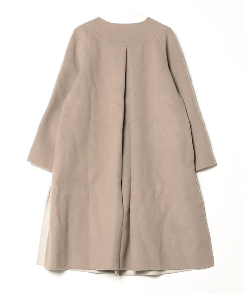 ADORE 2トーンリバーコート　サイズ36 ADORE（アドーア） 2TONEリバー ノーカラーコート 36 ブラウン