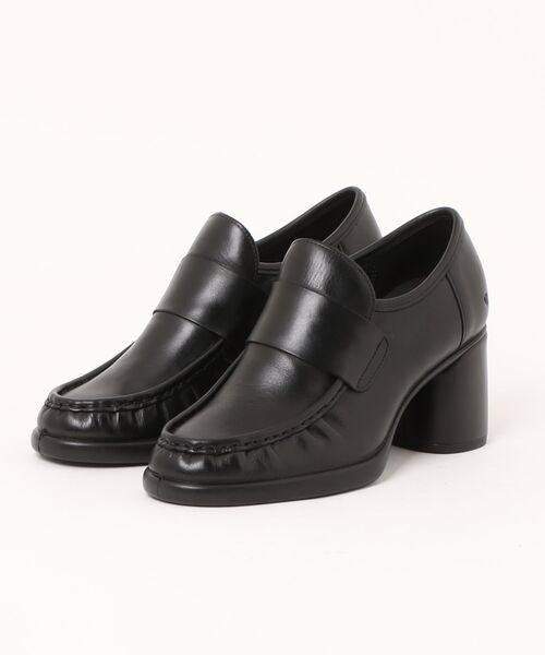 【極美品★ヒール高1.5cm】ecco　レザー ローヒール  パンプス　38　黒 ECCO Sculpted LX 35 ウィメンズ レザーブロックヒールパンプス