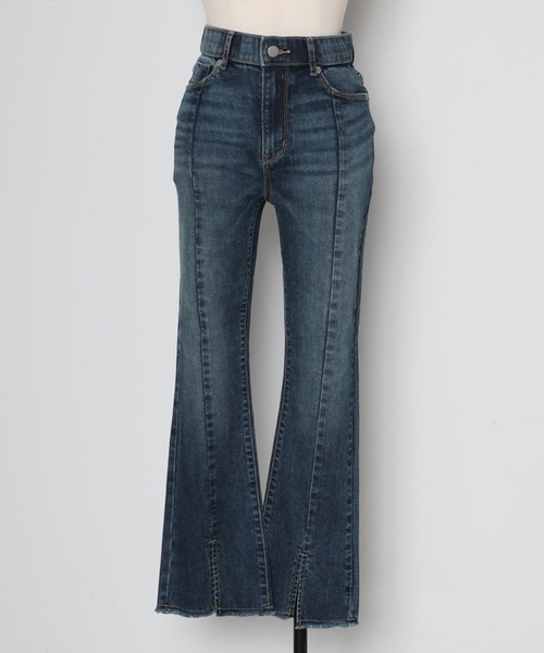 [Bonjour Sagan] обработка Denim брюки M голубой женский 