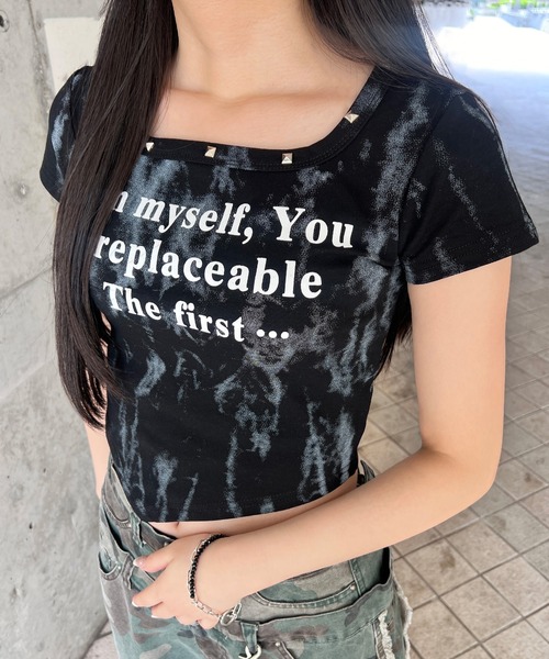 売れ筋商品|||イロ Tシャツ レディース トップス POPPY - Top - black tシャツ クロップドトップス 韓国ファッション レディース