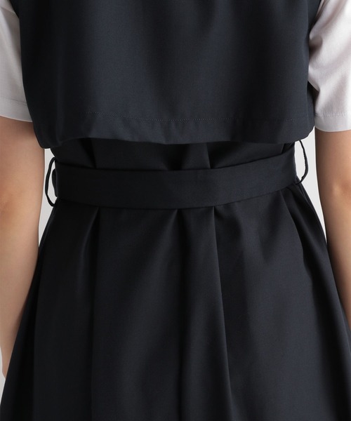 「Andemiu」 トレンチコート FREE ネイビー レディース_画像9