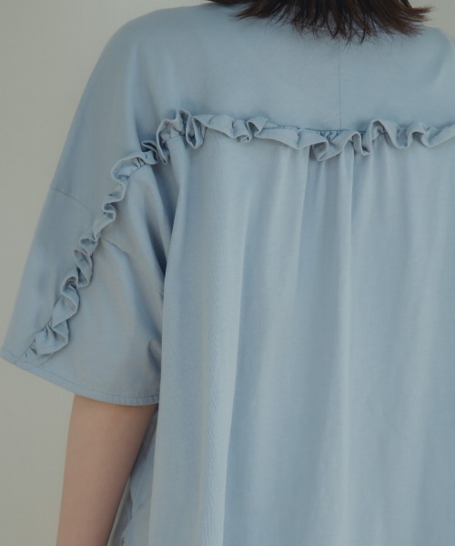 イタリア製 定価7万 白鳥の優雅さチュールフリル装飾Tシャツ Myu tシャツ Tシャツ BIGタックフリルカラー : ZOZOTOWN Yahoo